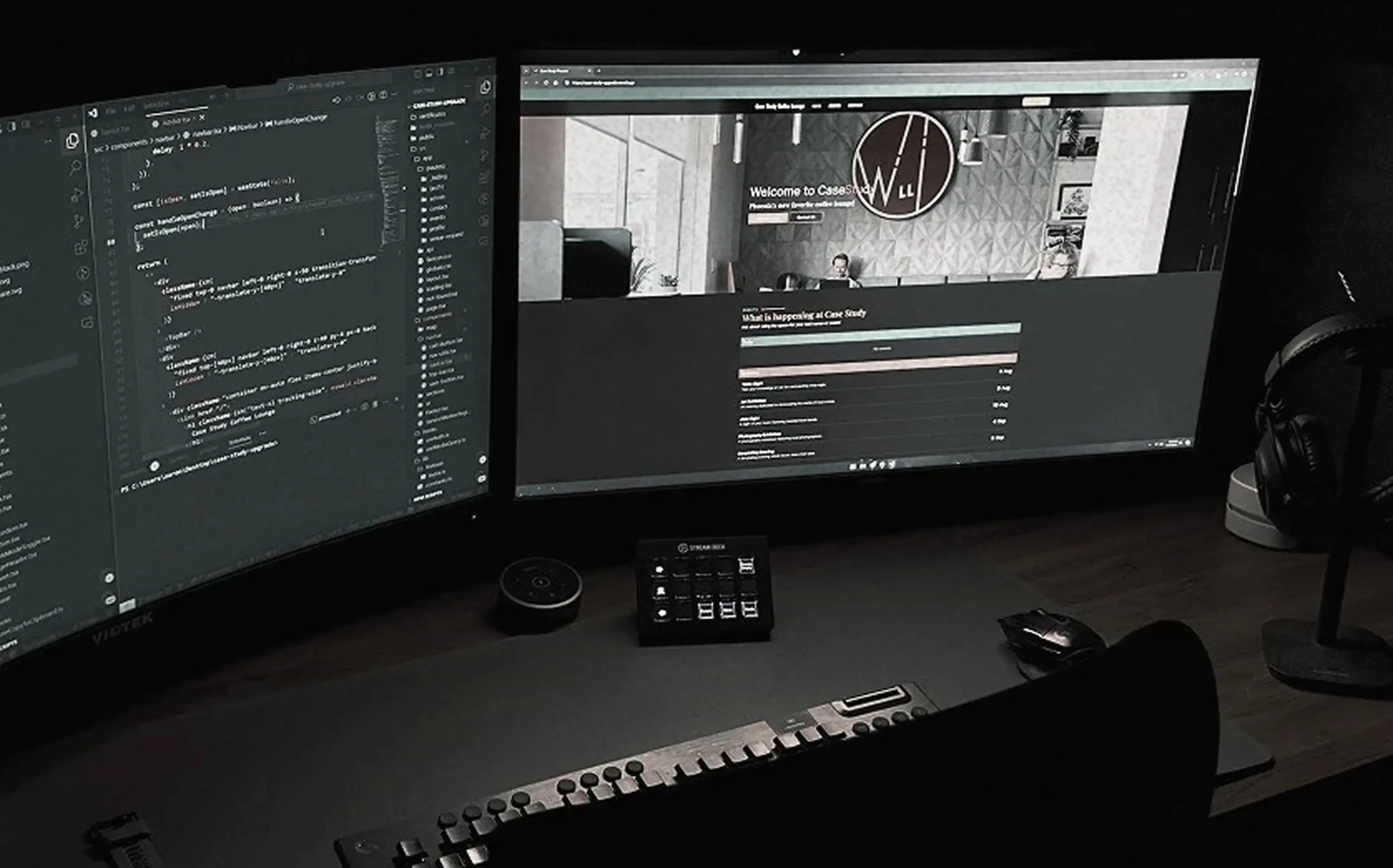 Web developer’s desk setup